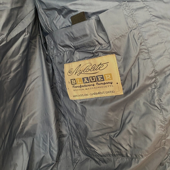 Blauer Nylolite Blue Gray Quilted Super Soft Down Zip Bomber Jacket Coat Medium - Picture 6 of 10